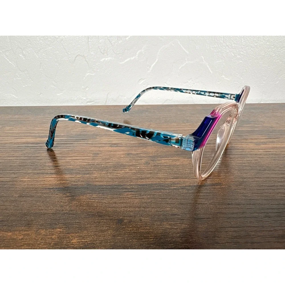 Face a Face Paris Moves 2 Eyeglasses Clear Blue Magenta Cat Eye Frames 52-17-142